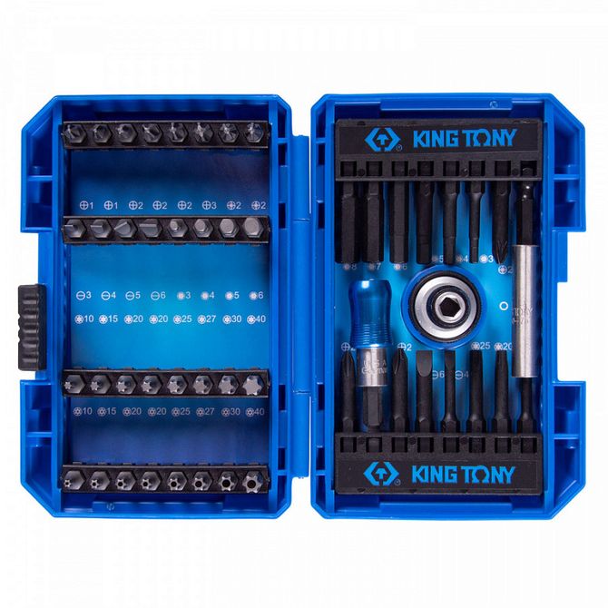 KING TONY (1048MR) Набор вставок (бит) 1/4", PH, PZ, HEX, TORX, SLOTTED, 49 предметов