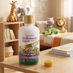 NaturesPlus, Animal Parade® Gold, жидкая мультивитаминная добавка, со вкусом тропических ягод, 900 мл (30 жидк. унций)