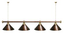 Лампа STARTBILLIARDS 4 пл. (плафоны золотые,штанга золотая,фурнитура золото)