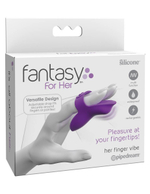 Фиолетовая вибронасадка на пальцы Finger Vibe (Цвет: фиолетовый)