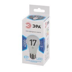 Лампа светодиодная ЭРА STD LED A60-17W-840-E27 17Вт груша нейтральный белый свет Е27 | Лампы cветодиодные Груша (A)