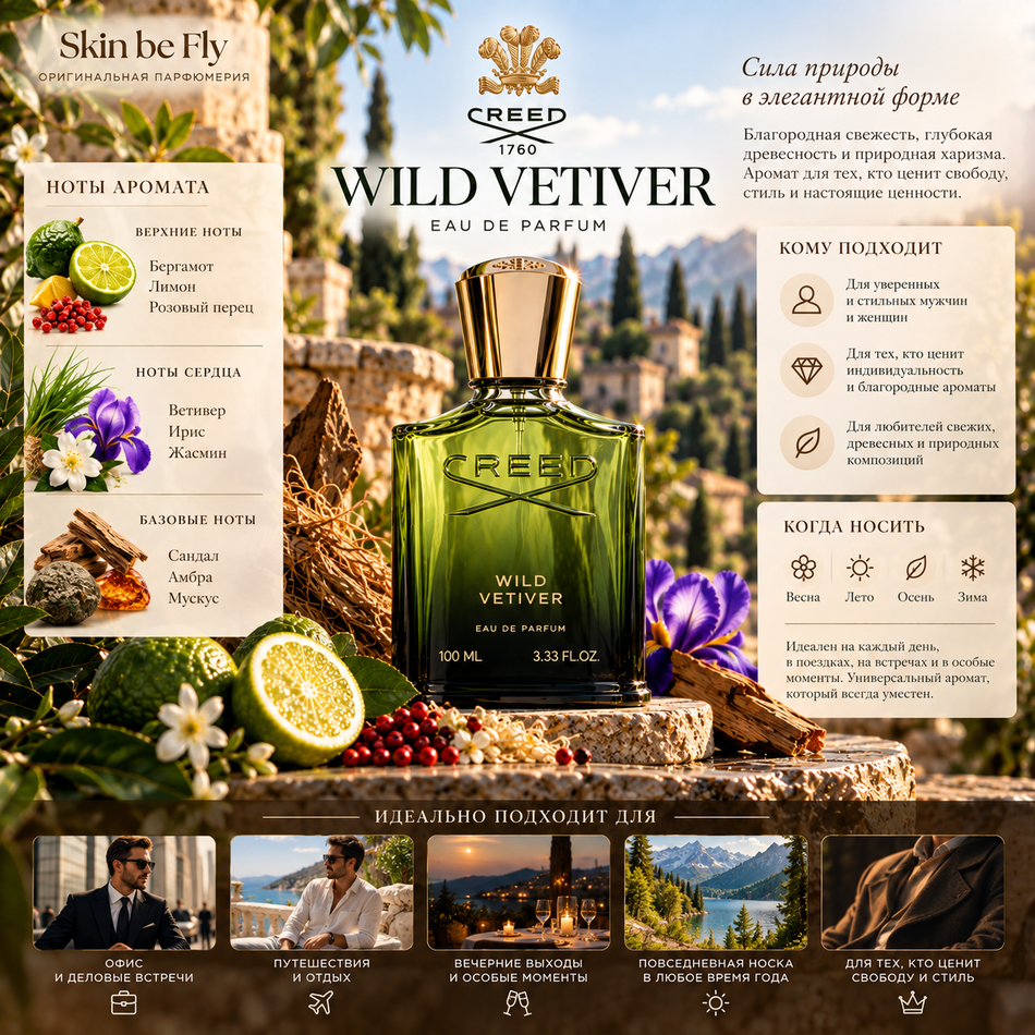 Creed Wild Vetiver Eau de Parfum 100 мл — оригинал
