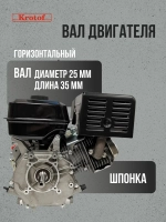 Двигатель 15 л.с. ручной стартер, вал со шпонкой 420 куб.см.