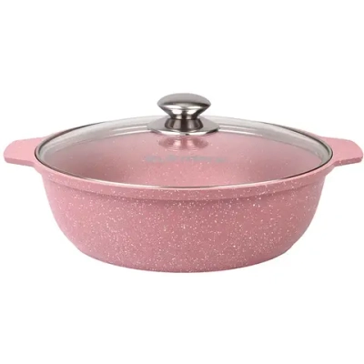 Кастрюля-жаровня 3л «Trendy style» (rose) со стеклянной крышкой ж31tsr