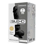 Черный фаллоимитатор 17,6см на присоске с мошенкой SilexD Premium Silicone Dildo 7" Model 1