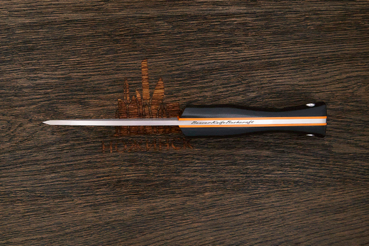 Нож для бушкрафта Beaver knife Thorn, клинок 112мм, сталь Х12МФ, рукоять микарта чёрная-О