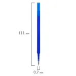 Стержень гелевый Brauberg X-Erase, синий, стираемый, 0.6мм, 111мм