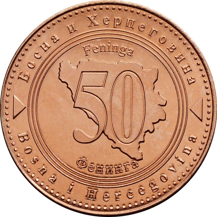 50 фенингов 2025 Босния и Герцеговина