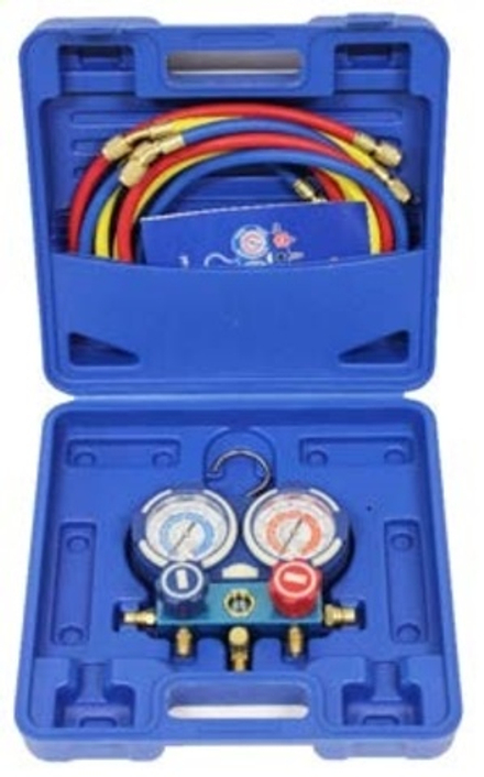 Группа манометрическая R22/R134/R407/R410 в комплекте со шлангами, SPIN (Италия)