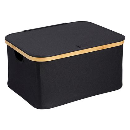 Корзина для белья 40x33x20см Smart Solutions Neat Low черная