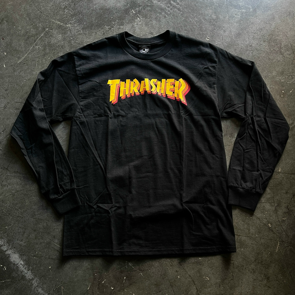 Лонгслив Thrasher Stacked Black