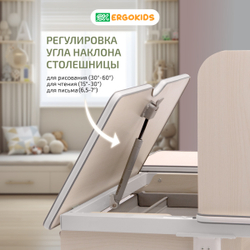 Стол письменный для школьника Ergokids Winnipeg Multicolor BD-630 Клен MAX