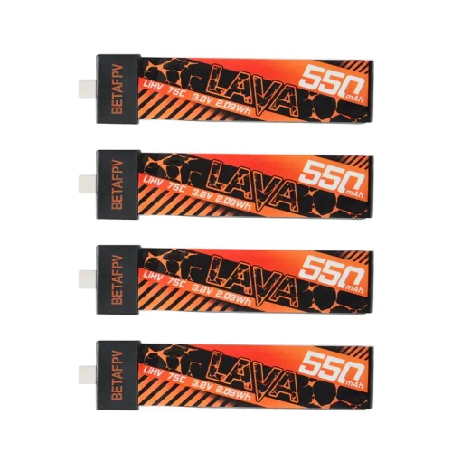 Аккумуляторы Betafpv Lava 1S 550mAh 75C 3.8V 4шт.