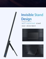 16" Портативный сенсорный монитор VCHANCE FHD IPS 1920x1200, 120 Гц