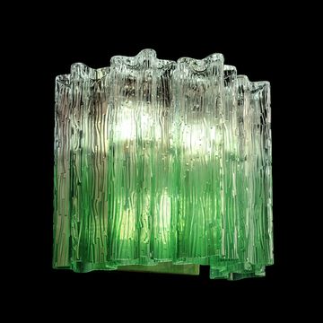 Бра 3*Е14 10580W Clear green зеленый градиент Murano LOFT IT