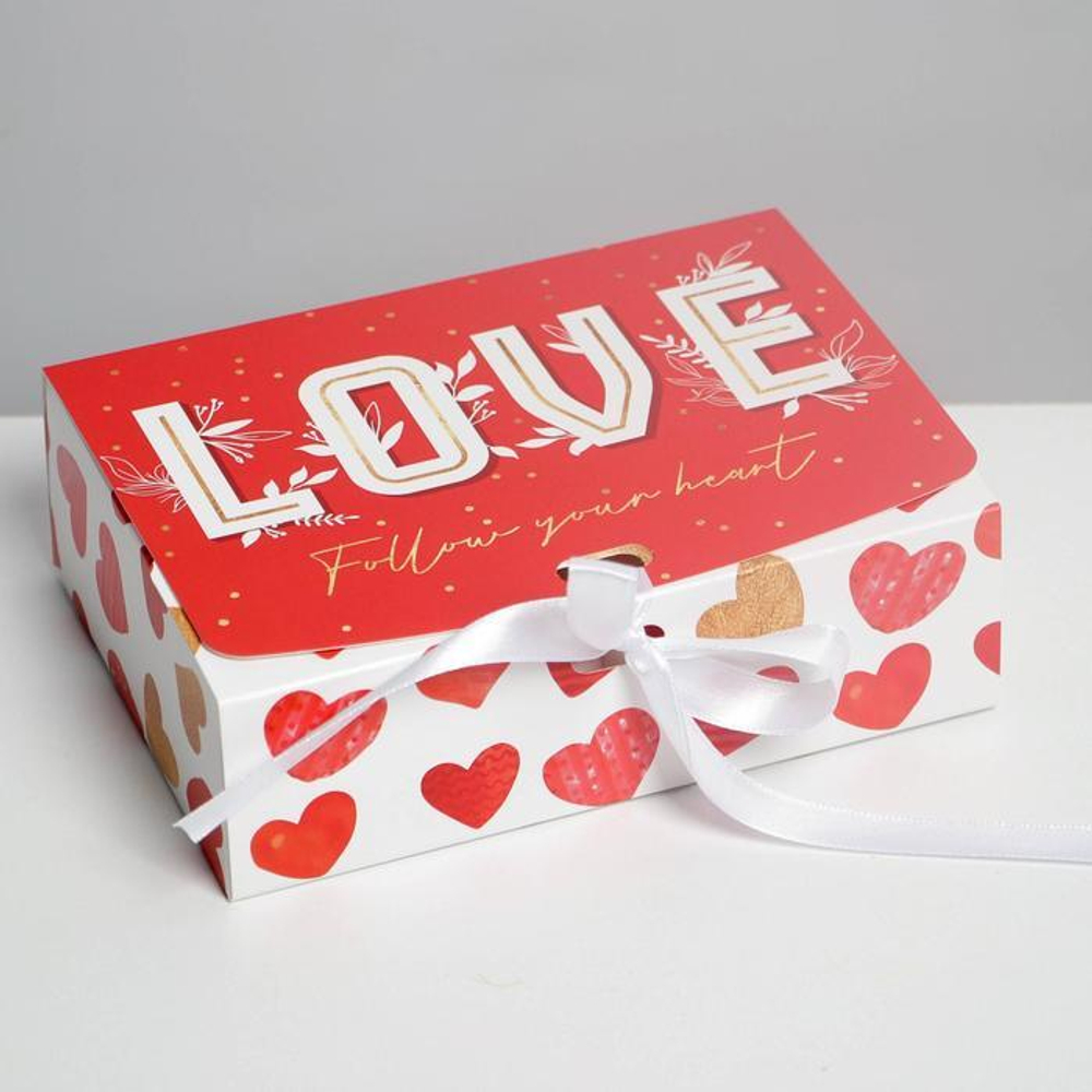 Коробка складная подарочная «LOVE», 16.5 × 12.5 × 5 см