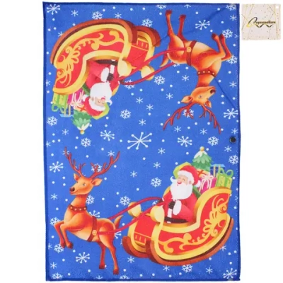 Полотенце кухонное «SPARKLE - Дедушка Мороз» 40*58 см, микрофибра 210 гр/м2