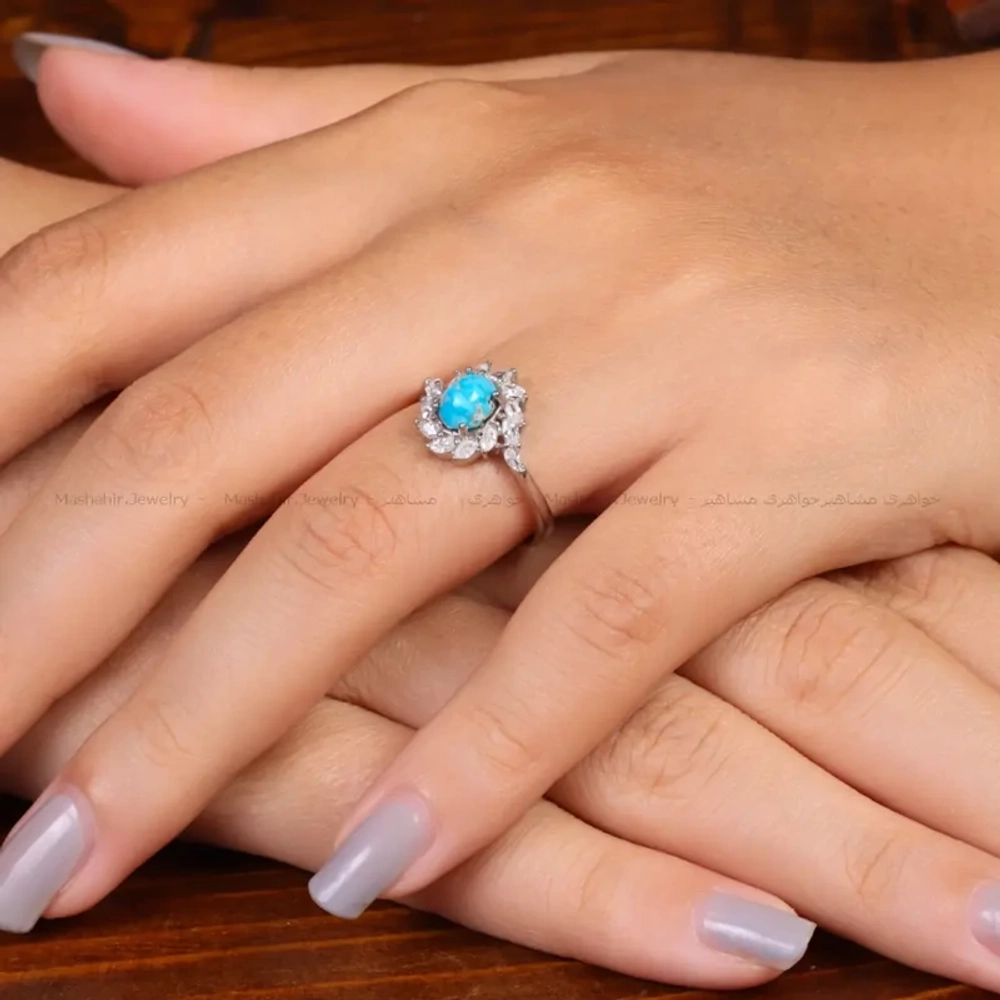 Серебряное кольцо с бирюзой Mashahir 35146 Иран