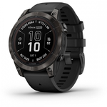 Умные часы Garmin Fenix 7 Pro 47 мм с сапфировым стеклом и солнечной батареей титан DLC Carbon Grey с черным ремешком