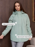 Ветровка с капюшоном удлиненная тонкая