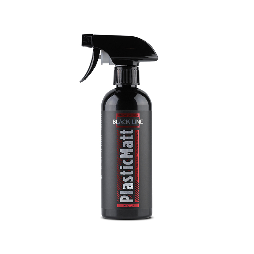 Shine Systems Black Line PlasticMatt Invictus - матовый полироль для пластика и винила салона, 400 мл