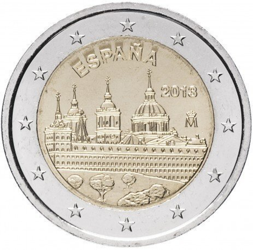 2 евро 2013 год. Испания. Юнеско - Монастырь Эскориал. UNC