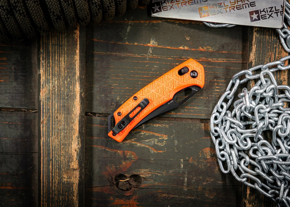 Складной нож SRM 9201-PJ BlackWash сталь 8Cr13MOV рукоять Orange FRN