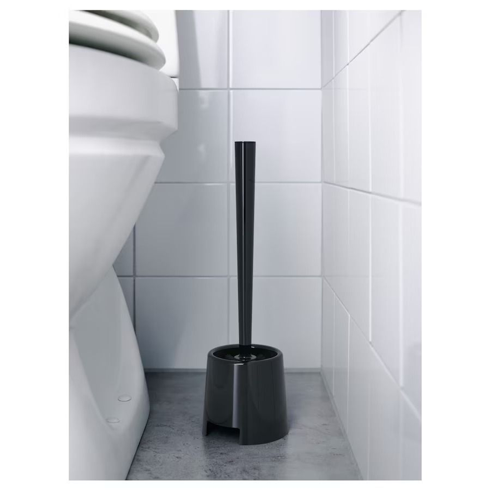 Ерш и Держатель для туалетной щетки, черный IKEA BOLMEN (Из Финляндии)