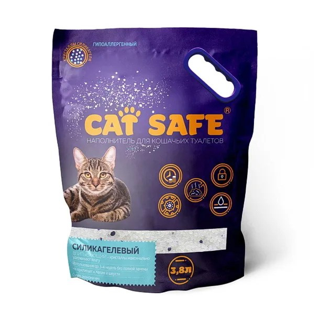 Наполнитель Cat safe силикагель для кошек 11 л