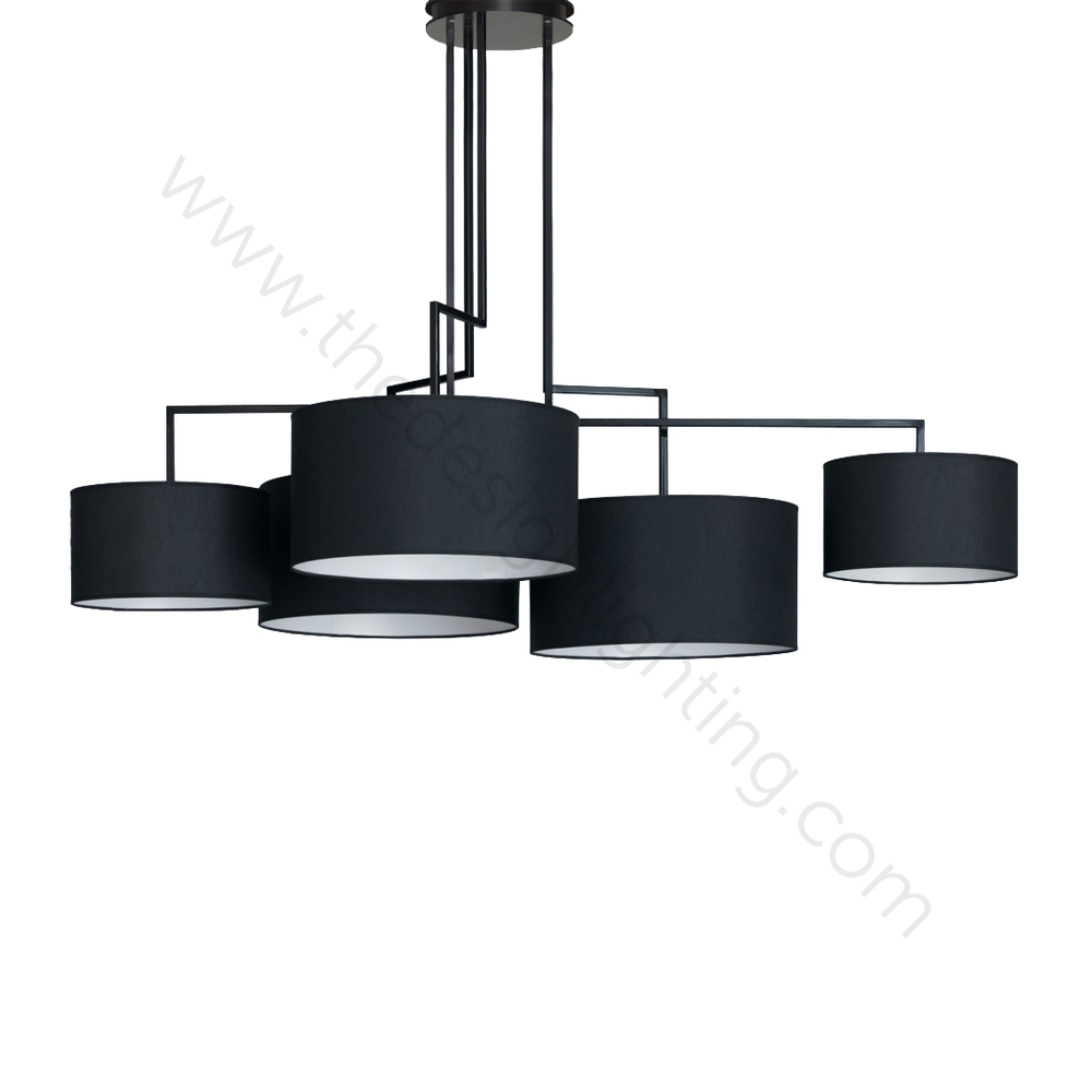 Ceiling design lamp  Noon 5 by Zeitraum (Black)