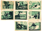 Набор спичечных этикеток - Занимайтесь туризмом - 8 штук - 1959 год - Кировский СНХ Красная звезда - СССР