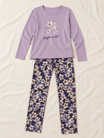 Женская пижама-комплект RUBINA Secret Homewear: верх и брюки, лавандовая с цветами