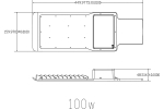 Светильник LED уличный ДКУ 100Вт 5000К 10000Лм IP65 КСС "Ш" SPP-503 ЭРА Б0043669