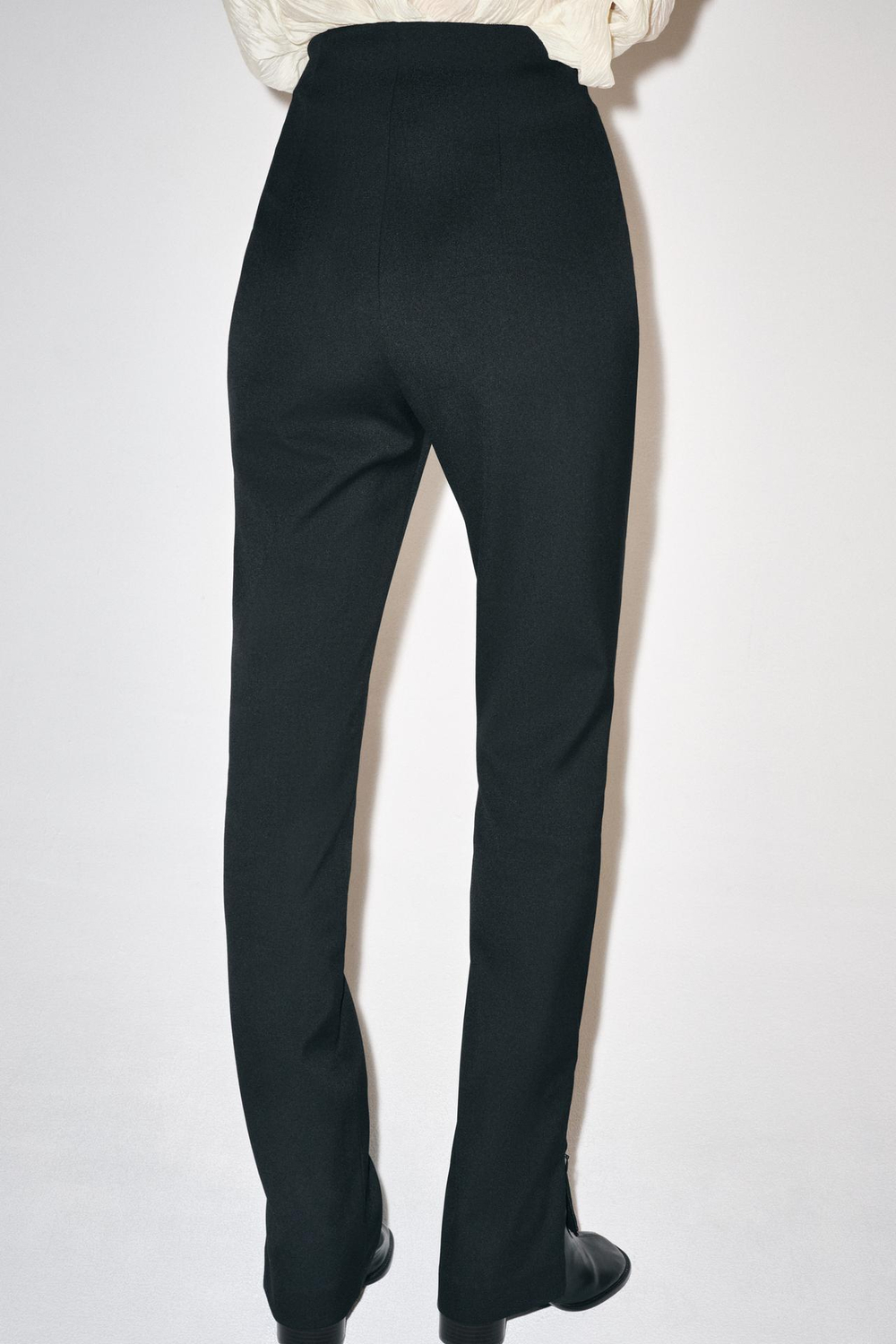 ZARA БРЮКИ ПРЯМОГО КРОЯ ИЗ ШЕРСТИ — ZW COLLECTION, ЧЕРНЫЙ