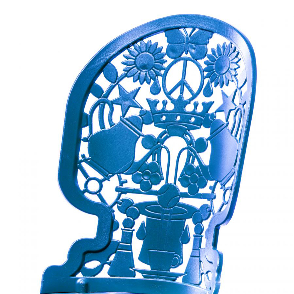 Стул Seletti Aluminium Sky Blue, синий