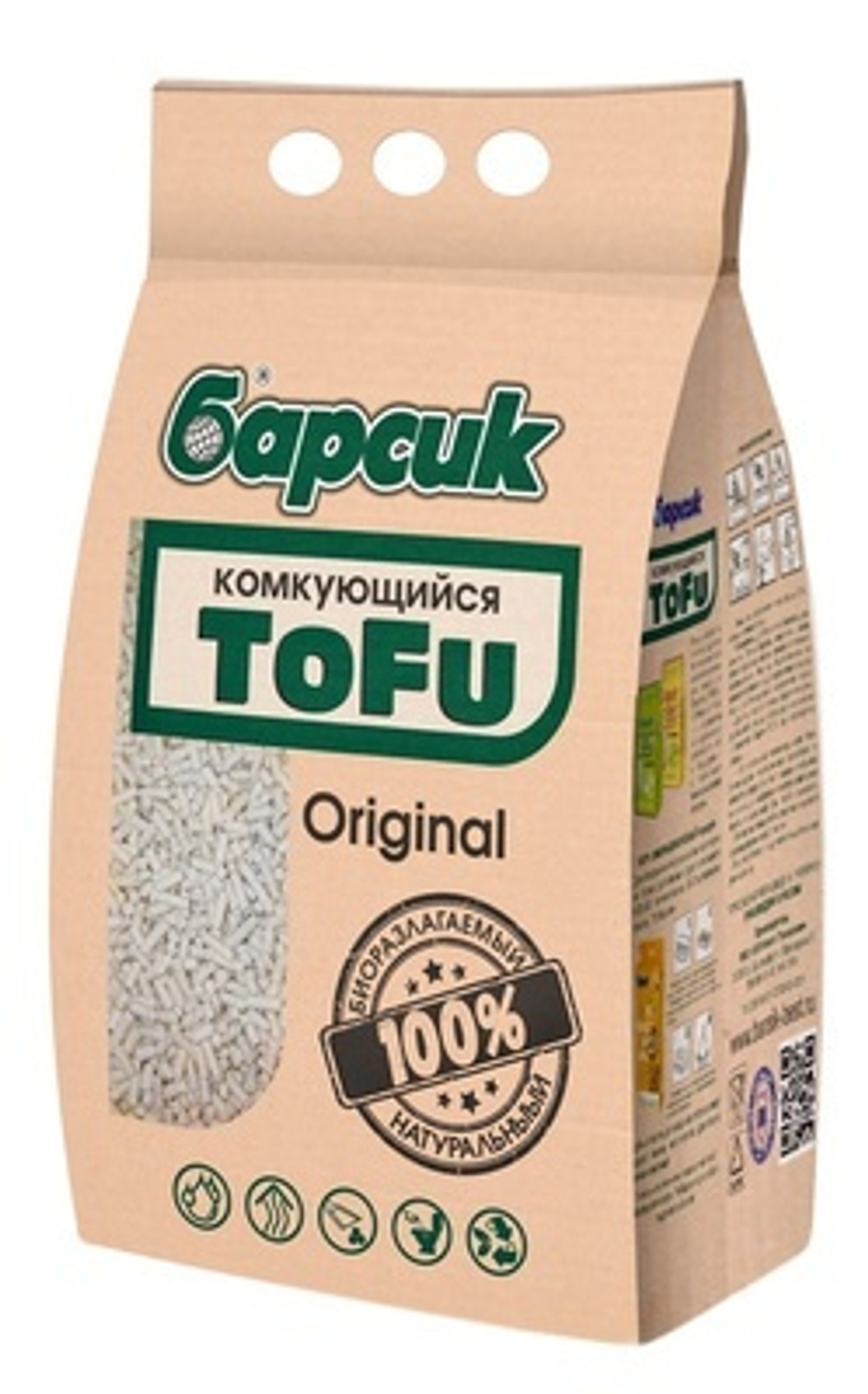 Барсик комкующийся наполнитель TOFU Original