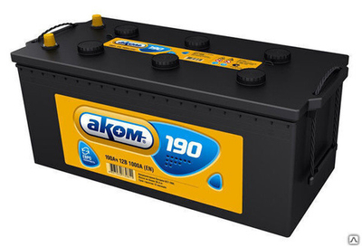 Аккумулятор АКОМ Standart 190 А/ч R+(4) 513x223x215 B EN 1200 А