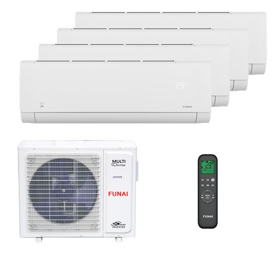 Мультисплит система на 4 комнаты Funai RAM-I-SG30HP.W02/S x 4 / RAM-I-4OK105HP.01/U