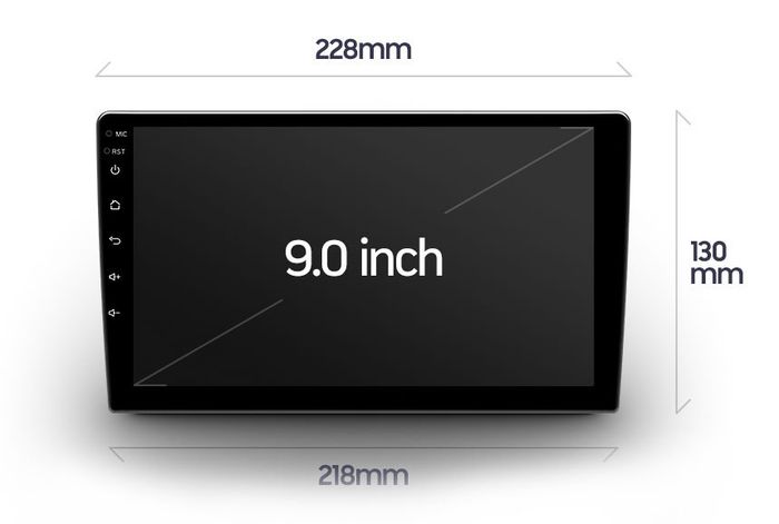 Магнитола для 9" рамки - Parafar PF0009FHD на Android 13, CarPlay, 4G SIM-слот
