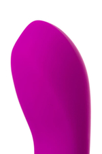Розовый силиконовый вибратор с клиторальным стимулятором A-Toys Mady - 20,4 см. (Цвет: розовый)
