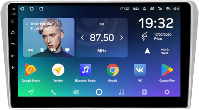 Магнитола для Toyota Avensis T250 2003-2009 (рамка серебро) - Teyes CC2 PLUS монитор 9" QLED, Android 10, Быстрая, SIM-слот
