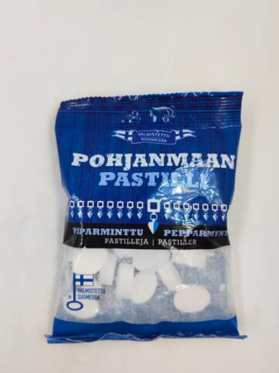 Пастилки Мятные Pohjanmaan pastilli, 150 г (из Финляндии)