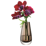 Ваза flower, 14 см, коричневая