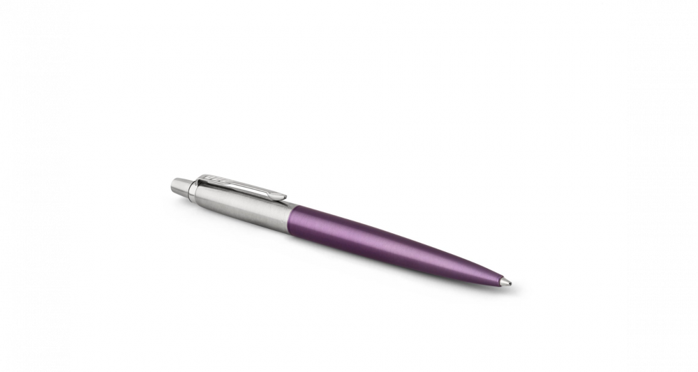 Шариковая ручка Parker "Jotter Victoria Violet Chrome CT", стержень:M, цвет чернил: blue в подарочной блистерной упаковке