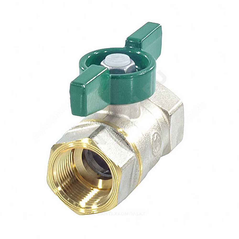 Кран шаровой латунь хром R251W Ду 20 Ру42 ВР бабочка Giacomini R251WX024