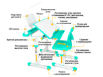 Комплект растущей детской мебели  ErgoKids EVO-17 парта + стул + выдвижной ящик + светильник + подставка