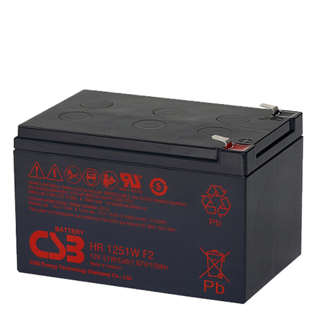 Аккумулятор CSB HR1251W F2 ( 12Ач / 12В ) AGM