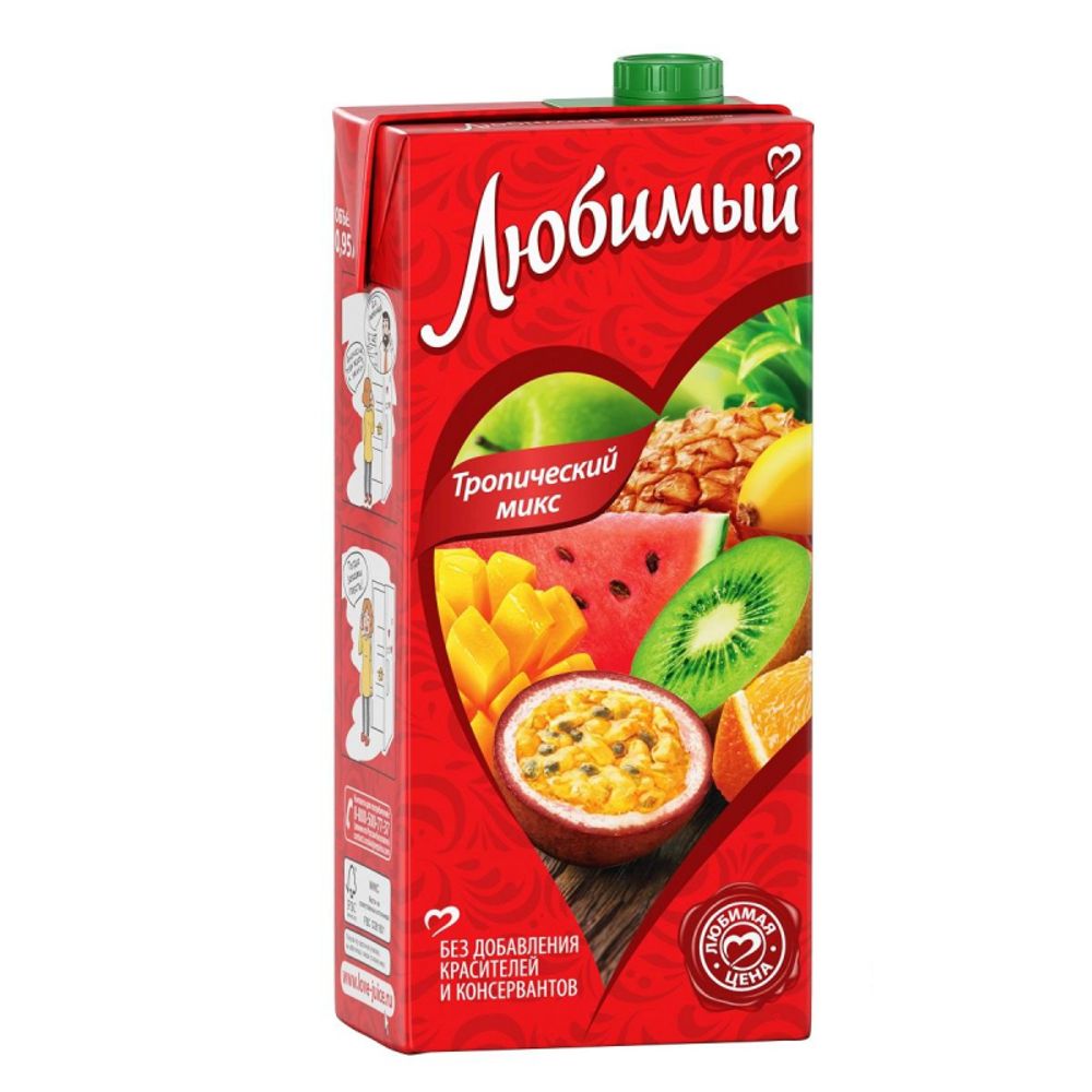 Нектар "Любимый" тропический микс 0.95л