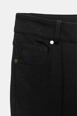 ZARA БРЮКИ FLARED, ЧЕРНЫЙ
