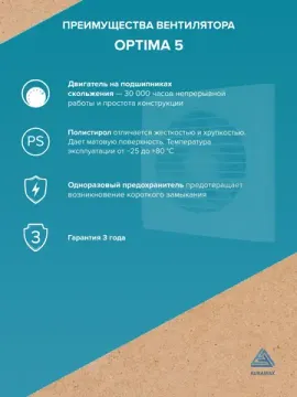 Вентилятор накладной OPTIMA D125 AURAMAX